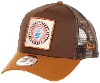 New Era York Best Choice Patch Brown A-Frame Adjustable Trucker Cap One-Size