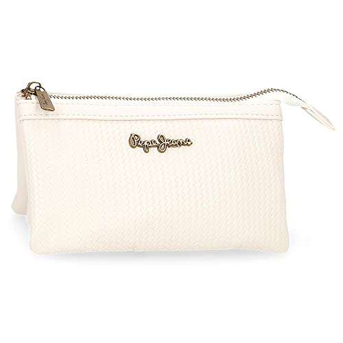 Pepe Jeans Borsa  Lena Tre Scomparti Bianco 17,5x9,5x2 cm Pelle sintetica