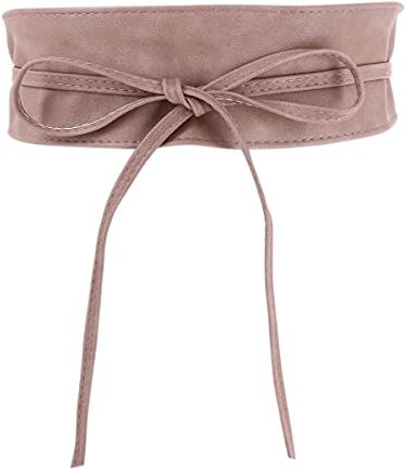 FASHIONGEN Cintura Obi da donna, cintura Obi larga, similpelle in Poylurethane, alta qualità, MICA Rosa, 3XL