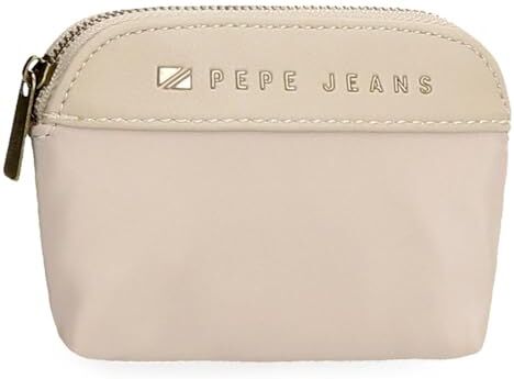 Pepe Jeans Morgan Portafoglio Beige 11,5x8,5x1,5 cm Poliestere e PU by Joumma Bags, Beige, Taglia unica, Portamonete