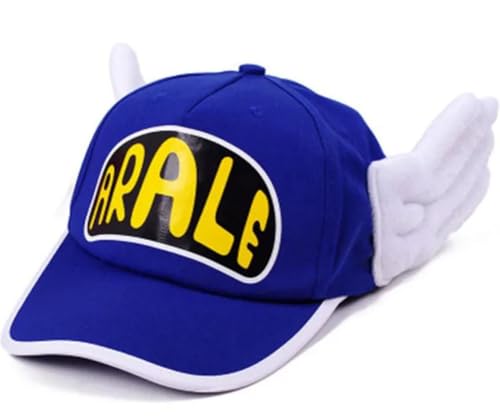 Generico Cappello Cosplay Regolabile Arale Chan con Visiera e Ali Slump (Blu Standard)