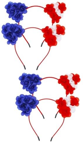 FRCOLOR 4 Pz bopper patriottico per il giorno dell'indipendenza mestolo d'acqua cerchietti cerchio per patriottico accessori per patriottici i fiori bandiera sciarpa