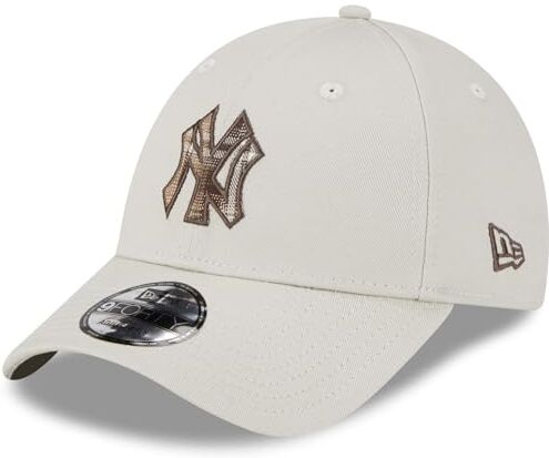 New Era 9Forty Cappellino con Visiera con Scritta York Yankees, Colore: Grigio Pietra