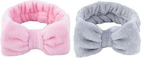 HAKIDZEL 4 Pz Cravatta Per Per Il Lavaggio Del Viso Fasce Elastiche Per Il Trucco Copricapo Ad Arco Per Le Donne Da Bagno Per Mancare Vello Di Corallo Elastico Sciarpa