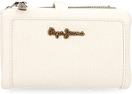 Pepe Jeans Portafoglio  Lena con portacarte bianco 14,5x9x2 cm Pelle sintetica