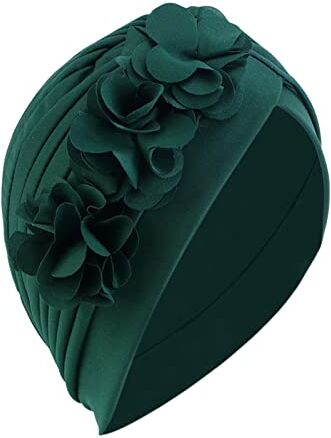 Generico Vestiti per Natale Donne Cancro Sciarpa Cappello Cap Sciarpa Turbante Wrap Turbante Cappelli Copricapi Fascia per Ragazzo (Green, One Size)