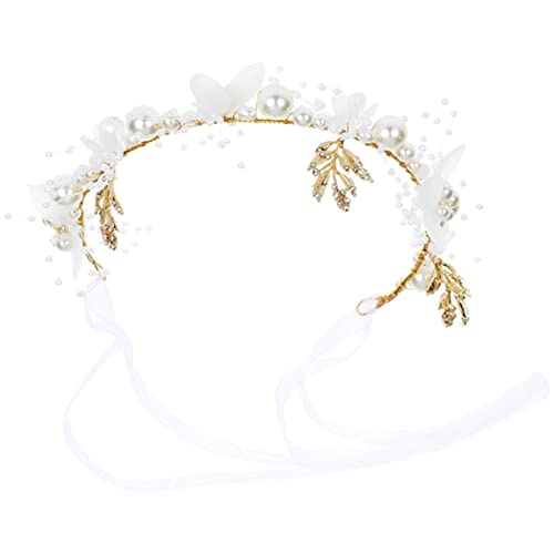 minkissy 4 Pezzi Copricapo Di Cristallo Perla Tornante Sposa Accessori Per Clip Di Di Strass Ragazza Perle Copricapo Ragazza Di Fiore Hairband Sposa