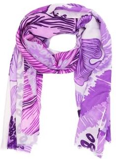 QUEEN HELENA Sciarpa Leggera Fantasia Foulard Morbido Colorato Casual Donna SC024-3 (Lilla)