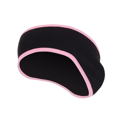 WLTYSM Fascia Capelli Pile Scaldaorecchie Manicotto Inverno Fascia Paraorecchie Fascia Uomo Donna Corsa Sci Sport all'aria aperta Scaldaorecchie Fascia for il sudore (Color : Black Pink)