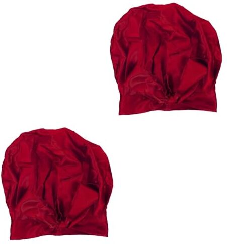 FRCOLOR Fornitura 2 Pz Berretto Da Notte Turbanti Per Dormire in Seta Copricapo Notturno Cappello Da Uomo Donna Sciarpe Per Da Donna Tappo Chemio Setoso Raso Maschera Per Mancare