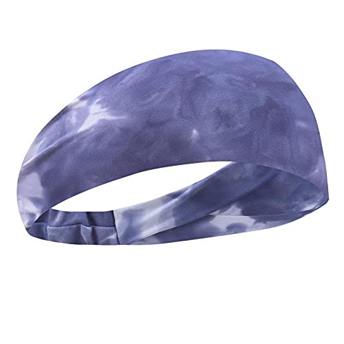 HHRHLKNH Cerchietto Per Capelli Donna 2Ps Running Sports Fascia Cintura Assorbente Per Il Sudore Cintura Antiscivolo Tie-Dye Anti-Traspirante Fascia Sportiva Per Yoga Fascia Per Il Fitness-Js-C123-07