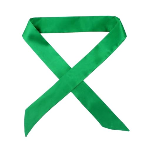 Aiyoco RHAIYAN Sciarpa lunga e sottile da donna piccola 100x4 cm tinta unita imitazione twill di seta borsa in chiffon fasce for capelli cravatta for capelli for ragazze Specific (Color : Green)