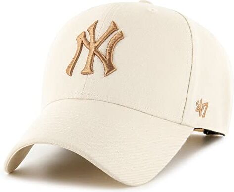 47 MLB New York Yankees NY Cappellino da baseball MVP, berretto da baseball snapback, colore crema (Natural), neutro, Taglia unica