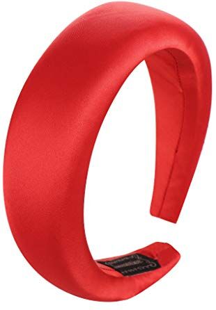 Generico Head Women Girls Hairband Sweet Hair Headband Capelli Fashion Sponge Hoop Satin Headband Cintura Fiori (Red, One Size)