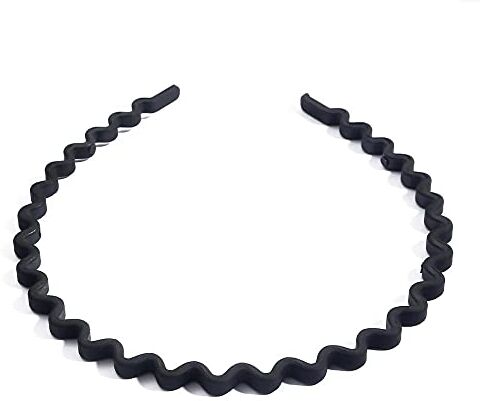 HHRHLKNH Fascia Capelli Mens Donne Unisex Black Wavy Hair Head Head Band Sport Sport Fascia Per Capelli Accessori Per Capelli-A10