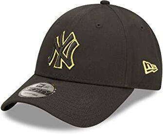 New Era York Yankees MLB Team Outline Black Yellow 9Forty Adjustable cap One-Size