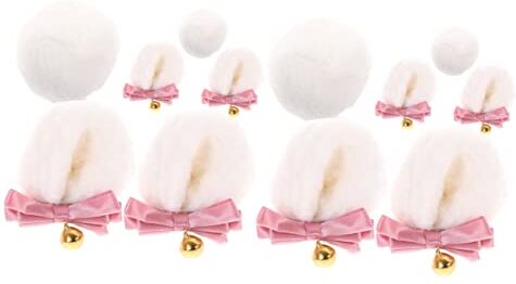 minkissy 4 Set Orso Fermaglio Per Fermaglio Per Kawaii Morbidi Copricapo Bambino Mollette Per Le Orecchie Cartoni Animati Abito Mancare Coda Tessuto Fatto a Mano