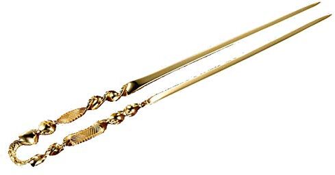 HangErFeng Hair Stick Hairpin 925 Argento unicamente fatto a mano placcato in oro cinese Confezione regalo