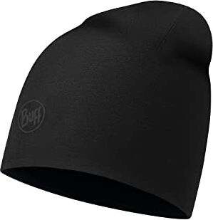 Buff® Solid Berretto Microfibra E Pile, Unisex – Adulto, Nero, Taglia Unica