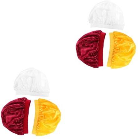 FRCOLOR 6 Pz raso cravatta per di seta elastici per cappelli cuffia per dormire bambini cuffia da bagno di notte per berretto per berretto da notte