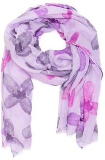 QUEEN HELENA Sciarpa Morbida Foulard Leggero Stola Fina a Fantasia Casual Elegante Donna SC025 (Viola)