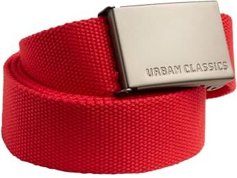 Urban Classics Cintura Unisex per Uomini e Donne, Cintura con Fibbia Scorrevole in Metallo, Regolabile, 100% Poliestere, Lunghezza 120 cm, Diversi Colori Disponibili, Taglia Unica