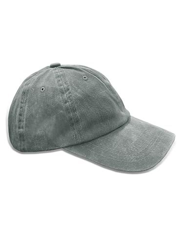 TMK Cappello da Baseball Basket Vintage Invecchiato Unisex cod.2026 (Grigio Scuro Vintage, 1)