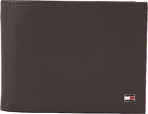 Tommy Hilfiger Portafoglio Uomo Eton con Scomparto Monete, Marrone (Brown), Taglia Unica