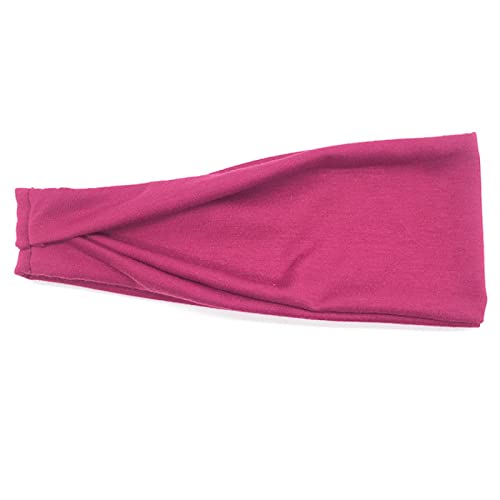 QQYG Fascia da Donna Tinta Unita Ampio Turbante Twist Maglia in Cotone Sport Yoga Hairband Twisted Annodato Headwrap Accessori per Capelli Invernali,6