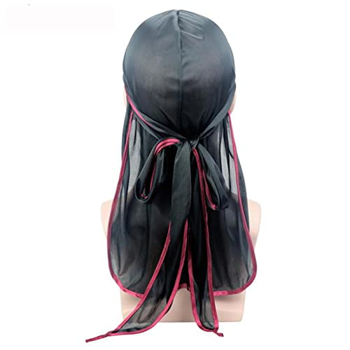 GERRIT Fascia Per Capelli Fashion Camo Men's Silky Turban Print Unisex Seta Durag Headwear Bandans Fascia Capelli Accessori for capelli Pirate Hat Waves Strags Fascia Per Capelli Donna (Color : 38)