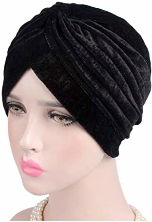 GERRIT Fascia Per Capelli Le donne in velluto cappello turbante cappello musulmano hijab cappucci femminile morbido bandana fascia hijabs testa wrap accessori for capelli Fascia Per Capelli Donna (Color : 2