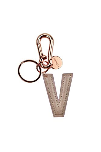 Legami My Initial Portachiavi V (Pink) Rosa Oro, Key Chain Unisex Adulto, Taglia unica