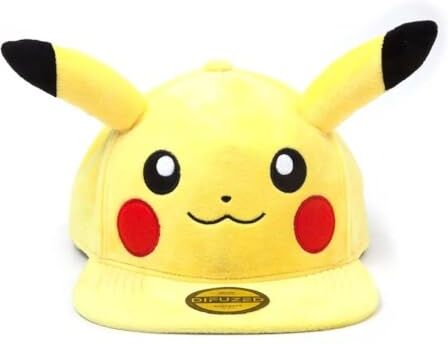 Pokémon Pikachu Unisex Cappello Giallo One Size 80% Poliestere, 20% Cotone