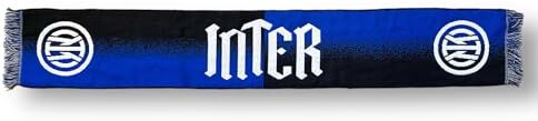 Inter Sciarpa Jacquard Logo Gothic Limited Edition, Acrilico, Unisex Adulto, Nero/Blu/Bianco, Taglia Unica