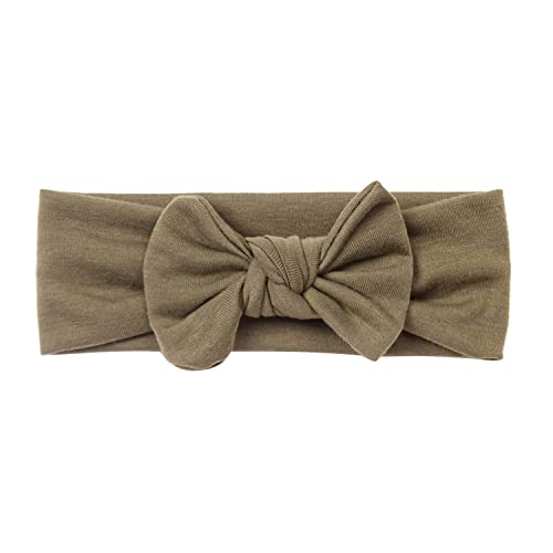 ARTSIM Neonati maschi Ragazze Stretch Solid Bow Hairband Headwear Headband Cable Knit Nylon Headband Turbans for Women (Color : Army Green, Size : Einheitsgr��e)