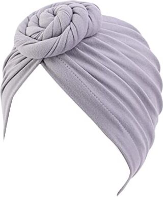 Cuwtheugwg Abiti Larghi Donne Cancro Sciarpa Cappello Cap Sciarpa Turbante Wrap Turbante Cappelli Copricapi Cerchietto Natalizio per (Grey, One Size)