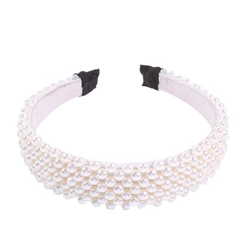 FRCOLOR 3 Pz Da Sposa Di Perle Copricapo Di Perle Copricapo Largo Di Perle Di Perle Per Le Donne Turbante Di Perle Cerchio Per Di Perle Mancare Sciarpa Perla