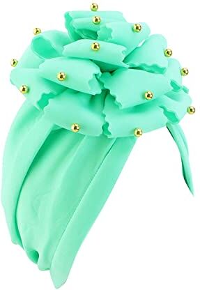 Generico Donne Cancro Sciarpa Cappello Cap Sciarpa Turbante Wrap Turbante Cappelli Copricapi Fascia Sudore Tennis (Green, One Size)