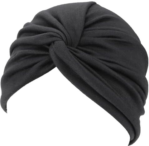 DRESHOW Donne Africane Turbante Pre-Legato Doppio Copricapo a treccia Testa Avvolge Cappello Boho Turbante Chemio Cap Elastico Annodato Berretto