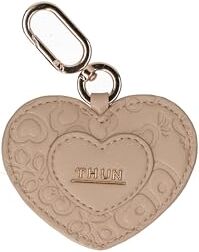 THUN Portachiavi a forma di cuore in ecopelle beige Sempre con me