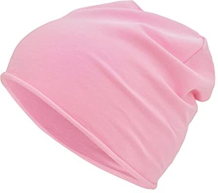 Colours & Beauty Berretto Leggero Bambino Bambina in Cotone Elasticizzato Rosa   Berretto Bambino   Cappello Stile Beanie Bambini   Cappello Morbido Elasticizzato   Cappellino