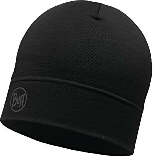 Buff® Cappello leggero in lana merino Solid Black Unisex Taglia unica