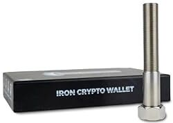 Iron Crypto Wallet ® Big Screw Bolt   24 password   Grigio   MetaMask   Ledger   Portafoglio freddo   acciaio inossidabile   password in maiuscole e minuscole