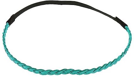 moonbow Fascia Capelli Donna Blu Turchese Fascia Intrecciata Suede Semplice e Liscia aspetto Velluto Fascia Sottile Taglia unica Headband Matrimonio Vintage Look originale Boho, Hippie chic