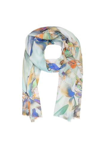 QUEEN HELENA Sciarpa Leggera Fantasia Foulard Morbido Colorato Casual Donna SC024-3 (SC024-5 Verde)