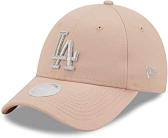 New Era Los Angeles Dodgers Basecap Kappe Fankappe 9Forty - Rosa MLB Baseball Damen Frauen Mädchen LA Metallic Logo One-Size