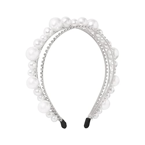 Antique Mori perla Capelli Cerchio perla strass doppio strato accessori per capelli design nicchia retrò Hairband