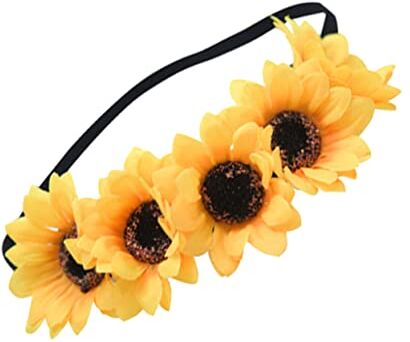 FOMIYES Fasce Elastiche Coda Di Cavallo Copricapo Della Sposa Per La Cerimonia Nuziale Giallo Bandana Cravatte Per Per Le Accessori Per Di Girasole Per La Cerimonia Nuziale