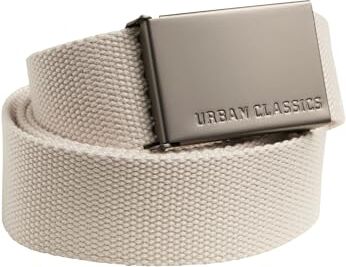 Urban Classics Cintura Unisex per Uomini e Donne, Cintura con Fibbia Scorrevole in Metallo, Regolabile, 100% Poliestere, Lunghezza 120 cm, Diversi Colori Disponibili, Taglia Unica