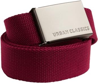 Urban Classics Cintura Unisex per Uomini e Donne, Cintura con Fibbia Scorrevole in Metallo, Regolabile, 100% Poliestere, Lunghezza 120 cm, Diversi Colori Disponibili, Taglia Unica